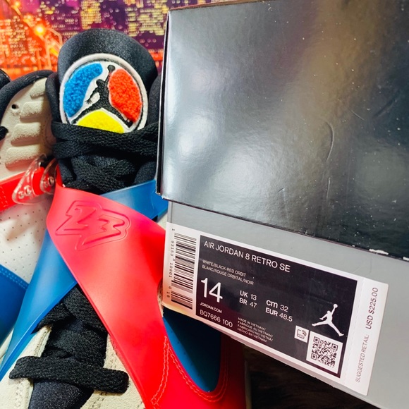 AIR JORDAN 8 RETRO SE “WHITE/RED ORBIT” - Picture 6 of 8